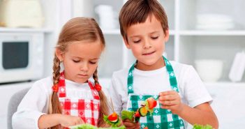 Niños comida saludable