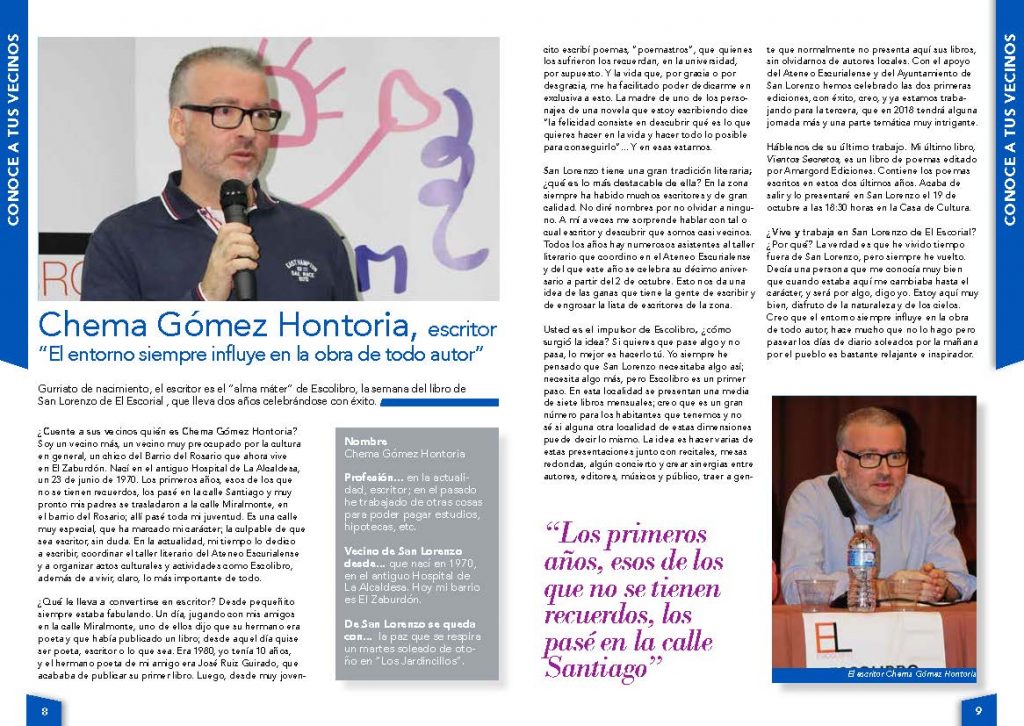 Entrevista a Chema Gómez Hontoria
