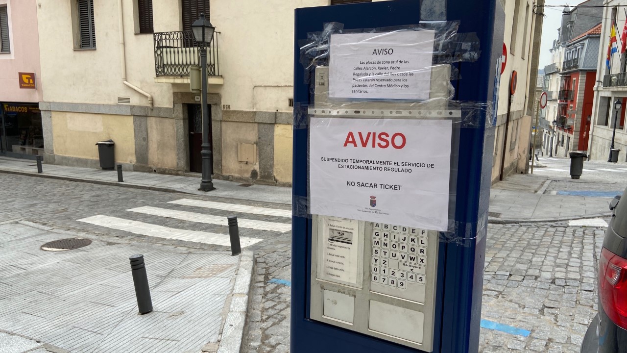 Parquímetro con suspensión de la ORA