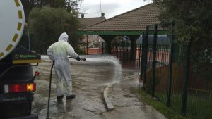 Limpieza y desinfección de Urbanización La Pizarra