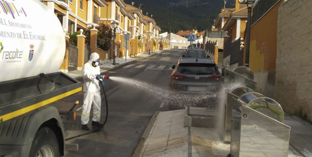 Limpieza y desinfección del barrio del matadero