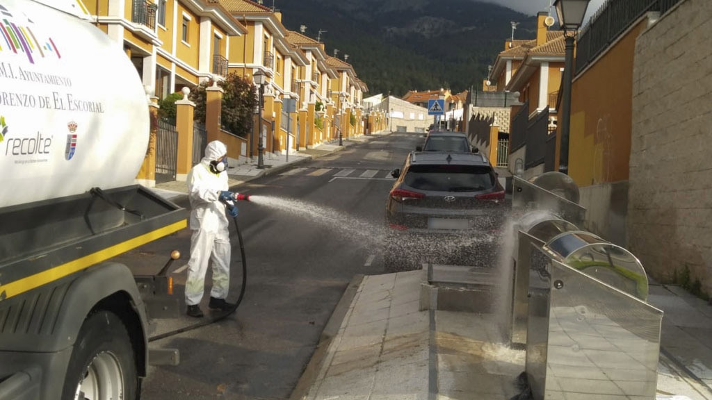 Limpieza y desinfección del barrio del matadero