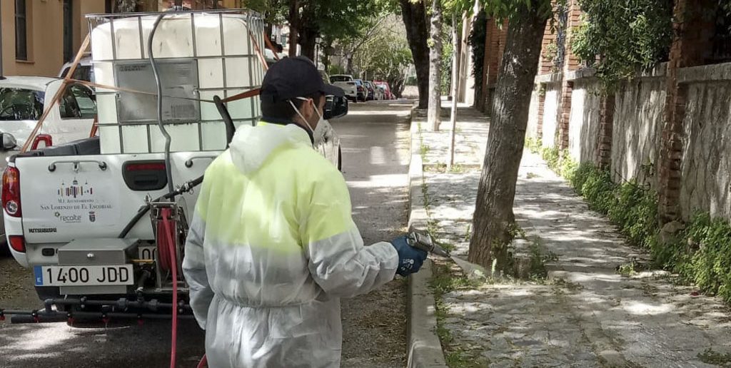 Limpieza y desinfección últimos días de abril, varias calles del municipio