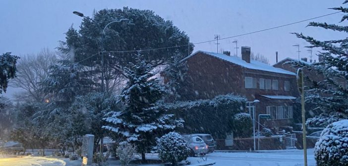 Alerta por nieve en San Lorenzo de El Escorial