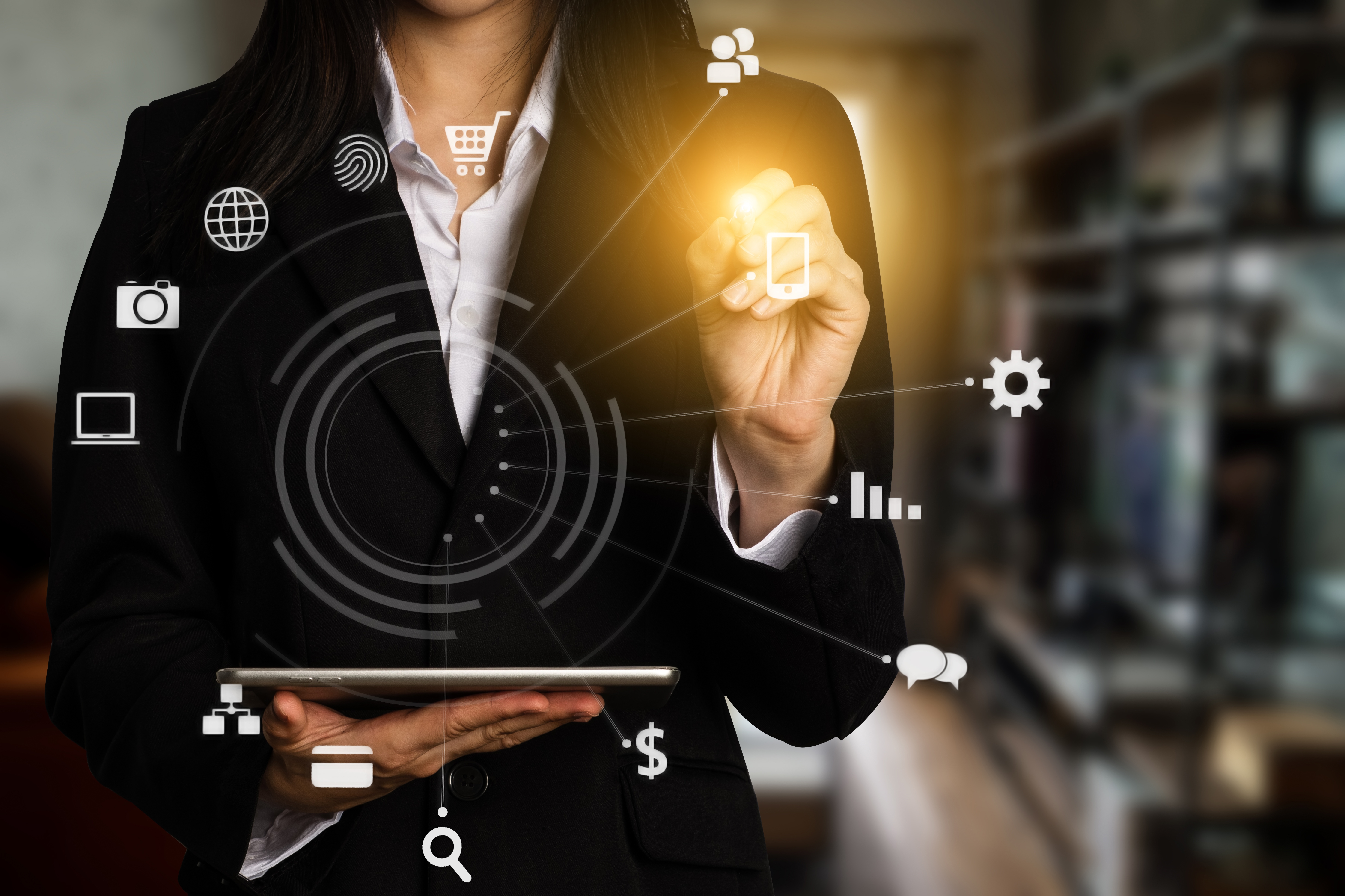 Tablet - huella digital - internet