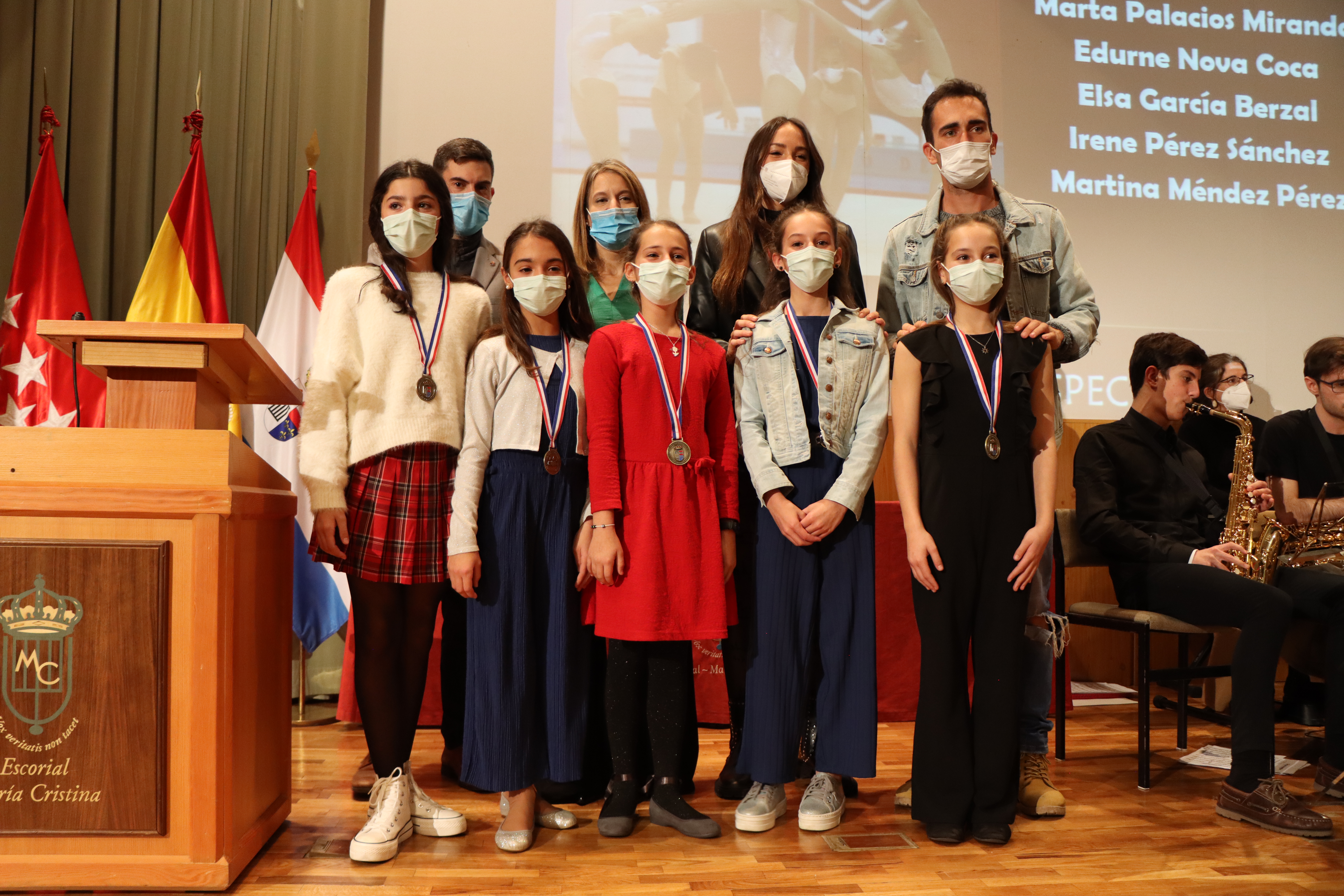 El conjunto Benjamín de Gimnasia Rítmica.