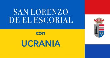 San Lorenzo de El Escorial ayuda a Ucrania - bandera San Lorenzo