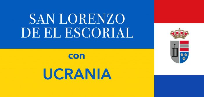 San Lorenzo de El Escorial ayuda a Ucrania - bandera San Lorenzo