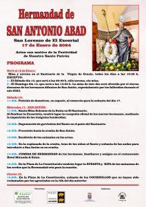 Cartel fiestas de San Antón 2024 en San Lorenzo de El Escorial