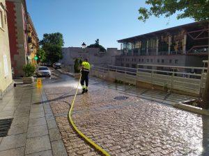 Refuerzo de la limpieza julio en San Lorenzo de El Escorial