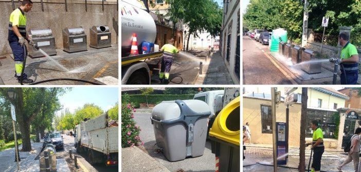 Refuerzos en la limpieza tras las fiestas patronales de San Lorenzo