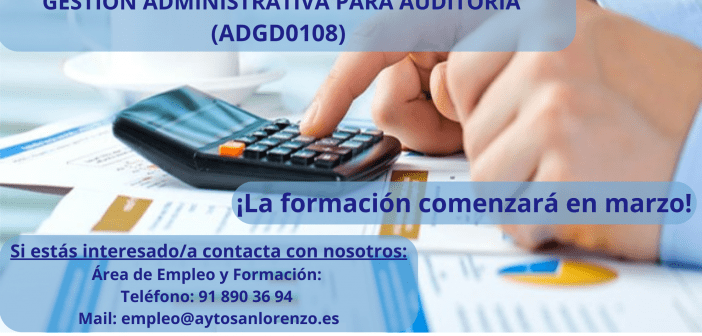 Certificado profesionalidad Gestión Contable en San Lorenzo de El Escorial