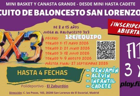 Circuito fiba 3x3 formacion san lorenzo del escorial temporada 2026